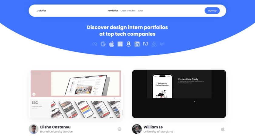 Un site qui répertorie les portfolios de développeurs