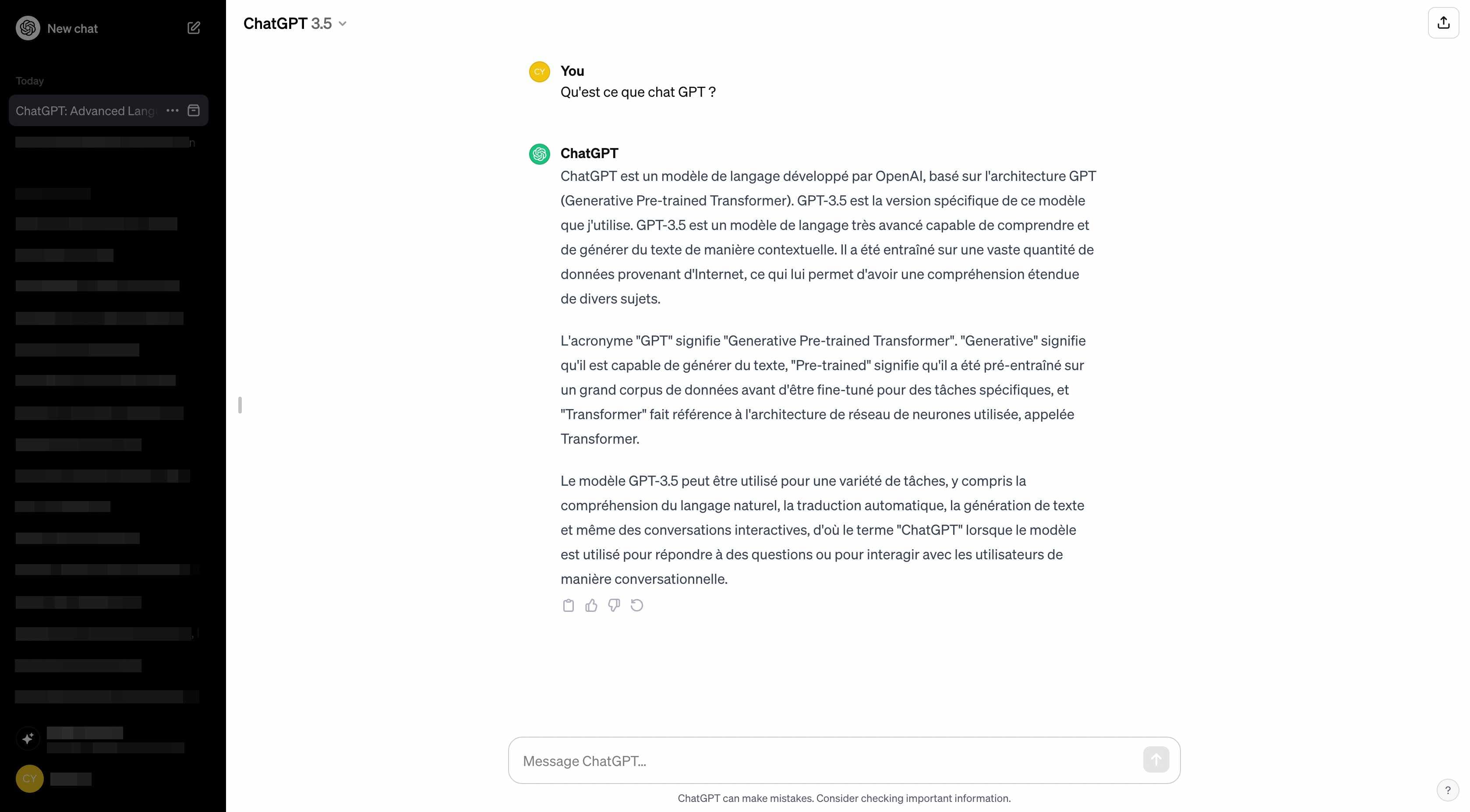 Présentation de Chat GPT